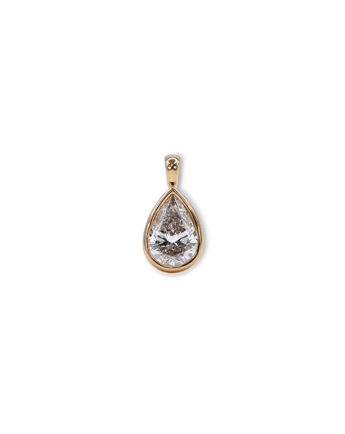 1.50ct. Diamond Bezel-Set Pear Pendant